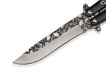 Balisong peilis Full Skull BLACK - Image 3