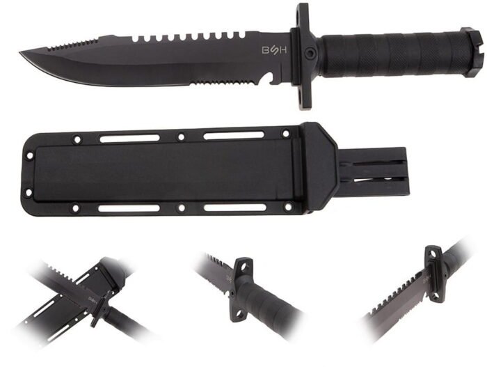 Fiksuota Geležte Taktinis BSH Peilis Saw - Image 11