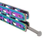 Treniruočių peilis Balisong Rainbow Holes - Image 7