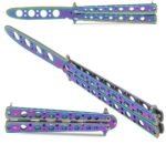 Treniruočių peilis Balisong Rainbow Holes - Image 11