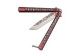Balisong peilis full skull RED