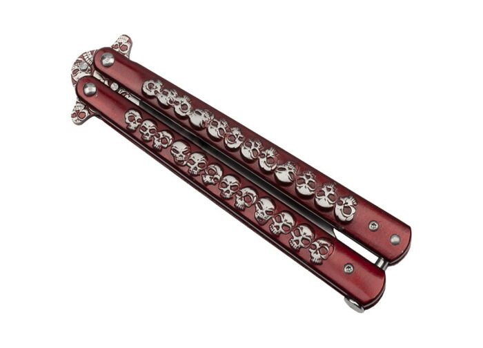 Balisong peilis full skull RED - Image 4