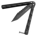 Balisong Peilis Black Skull&Chain Tanto - Image 5