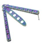 Treniruočių peilis Balisong Rainbow Holes