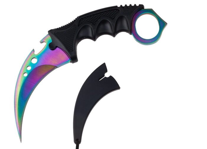 Didelis Fiksuota Geležte Karambit Rainbow - Image 3