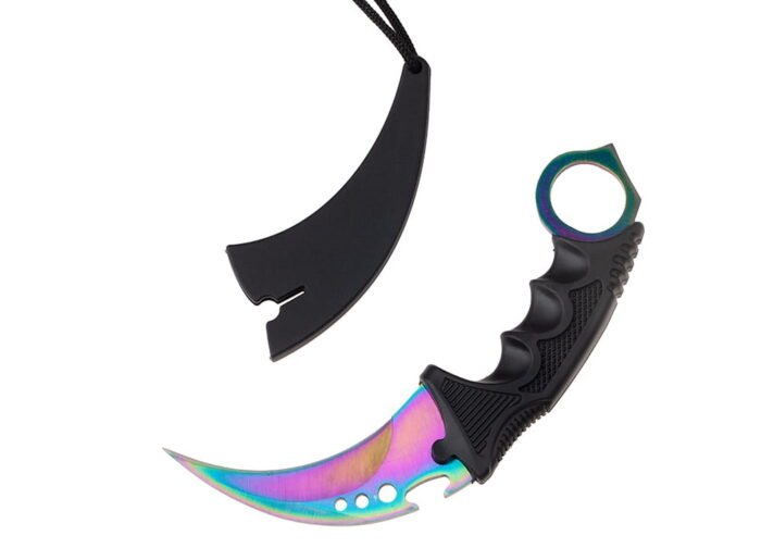 Didelis Fiksuota Geležte Karambit Rainbow - Image 5