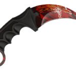 Fiksuota geležte karambit Red Dragon