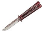 Balisong peilis full skull RED - Image 8