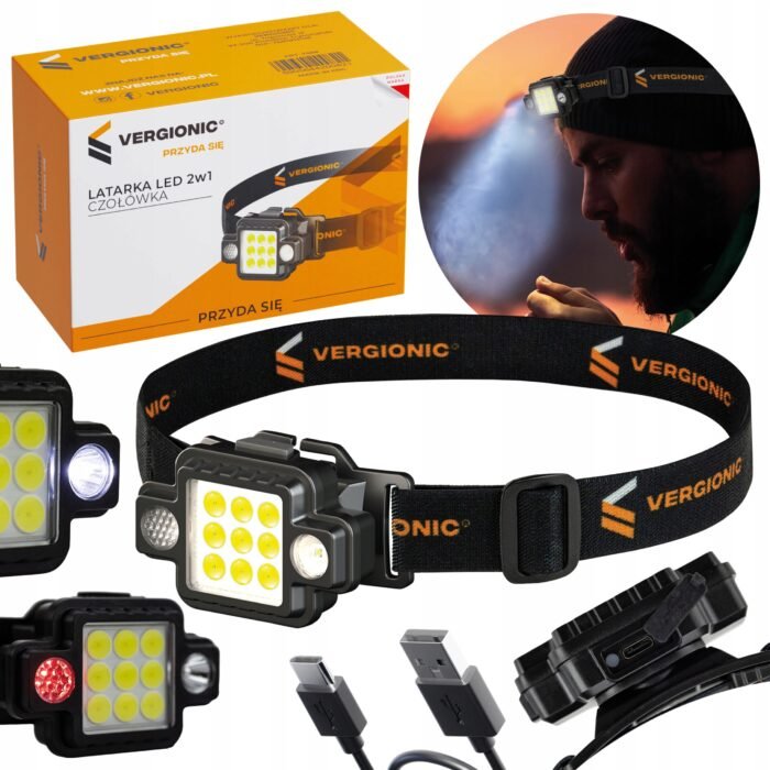 Žibintuvėlis ant galvos LED 2in1 - Image 8