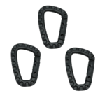 Karabinai juodi ABS 3vnt.