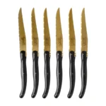 Steikų peilių rinkinys Laguiole Prestige Line Gold Stonewash, 6 vnt.