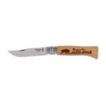 Sulankstomas peilis Opinel 8 inox ąžuolas Animal serija – bizonas