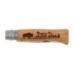 Sulankstomas peilis Opinel 8 inox ąžuolas Animal serija – bizonas - Image 4