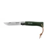 Sulankstomas peilis Opinel Colorama 08 inox khaki su dirželiu