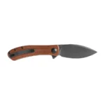 Sulankstomas peilis Trollsky Knives Mandu EVO MTE006 Liner Lock Grey Stonewashed 14C28N Brown Micarta - Image 2