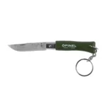 Sulankstomas peilis Opinel Colorama 04 raktų pakabukas inox skroblas chaki