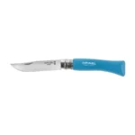 Sulankstomas peilis Opinel Colorama 07 inox skrobalas žydras lizdinėje pakuotėje