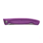 Sulankstomas Victorinox Swiss Classic 6.7835.FC1 peilis pica ir kepsniams, dantytas, violetinis - Image 4