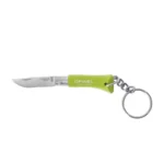 Sulankstomas peilis Opinel Colorama 02 raktų pakabukas inox skroblas laimo spalvos