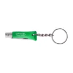 Sulankstomas peilis Opinel Colorama 02 raktų pakabukas inox žalias skroblas - Image 4