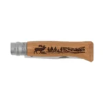 Sulankstomas peilis Opinel 8 inox ąžuolas Animal serija – elnias - Image 4