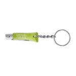 Sulankstomas peilis Opinel Colorama 02 raktų pakabukas inox skroblas laimo spalvos - Image 4