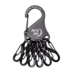 Nite Ize S-Biner KeyRack raktų pakabukas su 6 karabinais, juodas