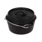 Ketaus puodas Petromax Dutch Oven plokščiu dugnu, 930 ml