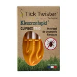 Tick Twister® Clipbox Trio erkių šalinimo įrankis su raktų pakabuku, geltonas, 3 vnt. - Image 4