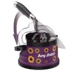 AnySharp Classic peilių galąstuvas, violetinis su saulėgrąžų raštu - Image 2