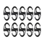 Mil-Tec S-Hook karabinų rinkinys, juodi, 10 vnt.