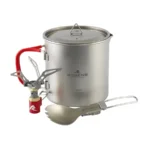 Tytaninis maisto gaminimo rinkinys Robens Fire Wisp Solo Cook Set Ultralight 650 ml - sidabrinis