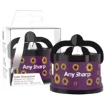 AnySharp Classic peilių galąstuvas, violetinis su saulėgrąžų raštu - Image 3