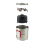 Tytaninis maisto gaminimo rinkinys Robens Fire Wisp Solo Cook Set Ultralight 650 ml - sidabrinis - Image 4