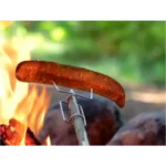 "Light My Fire Grandpa's FireFork" tamsiai mėlynos ir geltonos spalvų bio kepimo smaigalys - Image 4