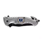 Sulankstomas Mil-Tec Rescue gelbėtojo peilis, sidabrinis - Image 4